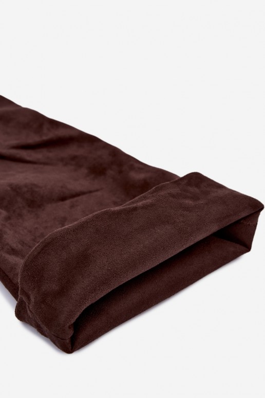 Damen kniehohe Stiefel mit schmalen Absätzen in brauner Farbe Aderelle
