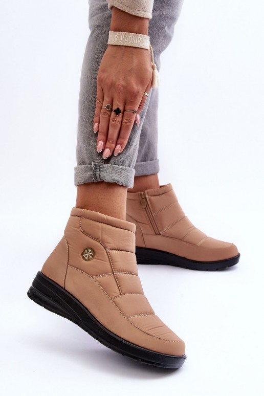 geïsoleerde dames sneeuwlaarzen in zandkleur Helis
