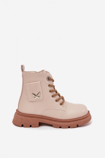 Kinder isolierte Stiefeletten in sandfarben Alverina 2