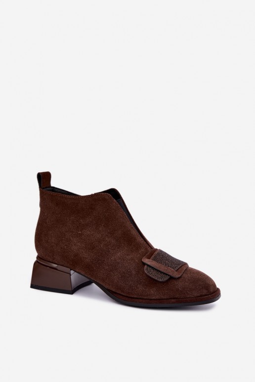 bottes isolées en daim synthétique Klocke Artiker 59C0106 couleur marron