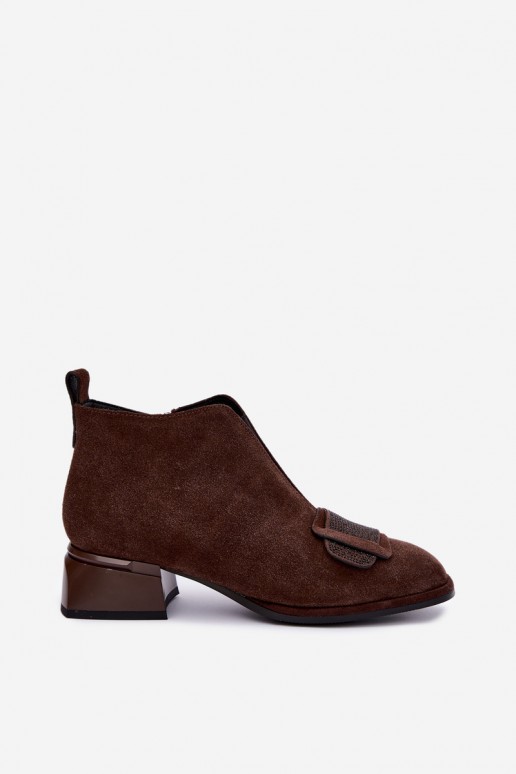 bottes isolées en daim synthétique Klocke Artiker 59C0106 couleur marron
