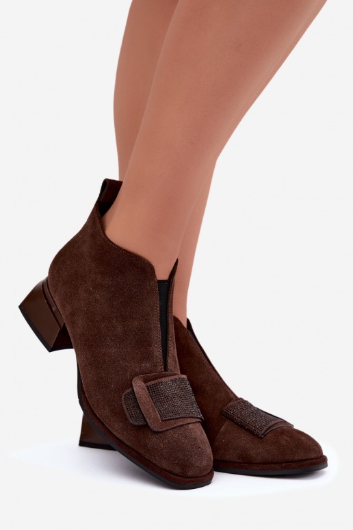 bottes isolées en daim synthétique Klocke Artiker 59C0106 couleur marron