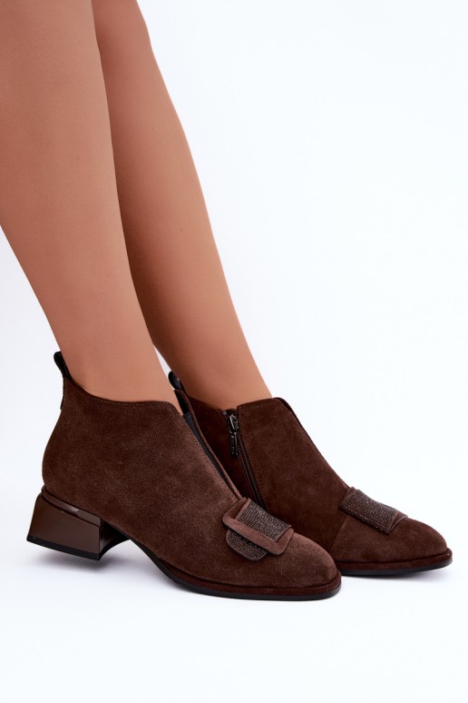 bottes isolées en daim synthétique Klocke Artiker 59C0106 couleur marron