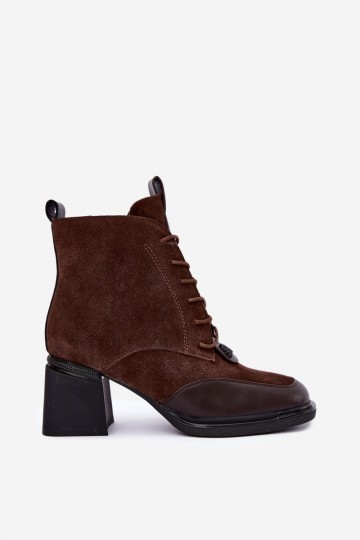 veterschoenen met isolatie van faux suede Artiker 59C0115 in chocolade 2