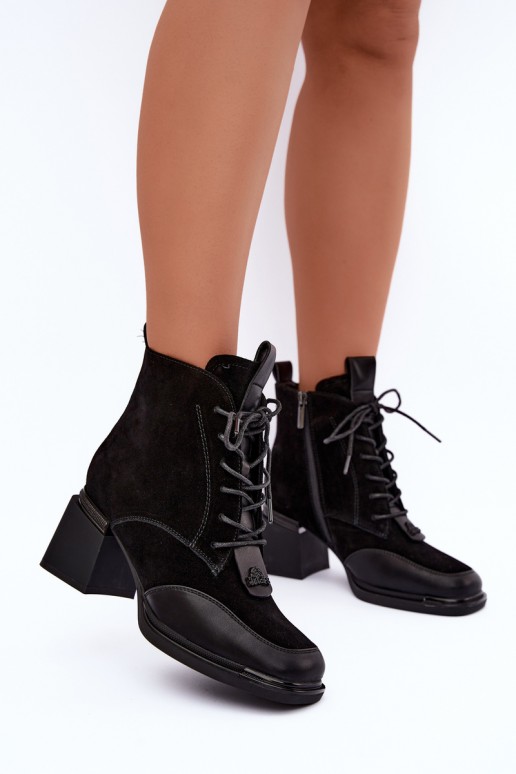 veterschoenen met isolatie van faux suede Artiker 59C0116 in zwart