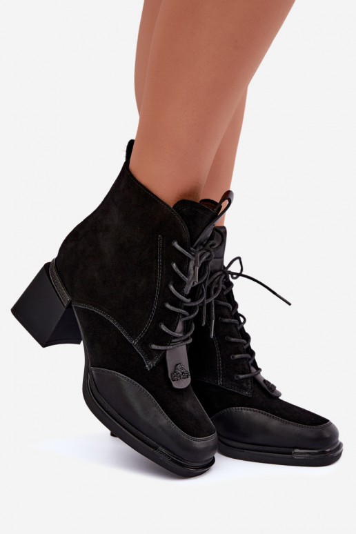 veterschoenen met isolatie van faux suede Artiker 59C0116 in zwart