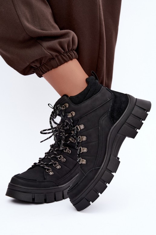geïsoleerde damesschoenen Lee Cooper LCJ-26-31-4580 in zwart