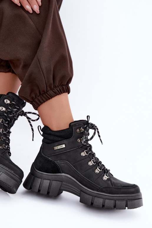 geïsoleerde damesschoenen Lee Cooper LCJ-26-31-4580 in zwart