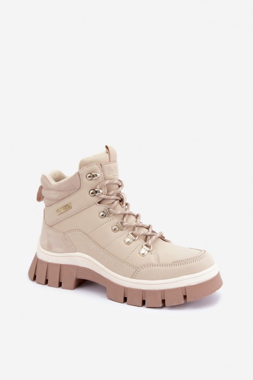 geïsoleerde damesschoenen Lee Cooper LCJ-26-31-4581 in zandkleur
