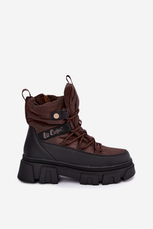 dames sneeuwlaarzen Lee Cooper LCJ-26-01-4631 in bruin