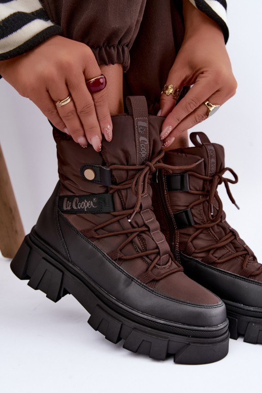 Damen Schneestiefel Lee Cooper LCJ-26-01-4631 in braun