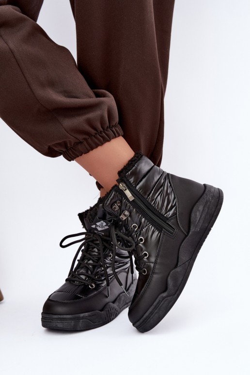 bottes de neige à lacets Lee Cooper LCJ-44-4562 couleur noire