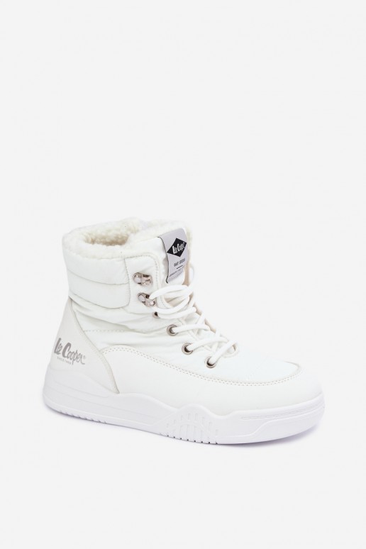 bottes de neige à lacets Lee Cooper LCJ-44-4563 couleur blanche