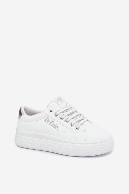 baskets à plateforme Lee Cooper LCJ-26-44-4561 couleur blanche