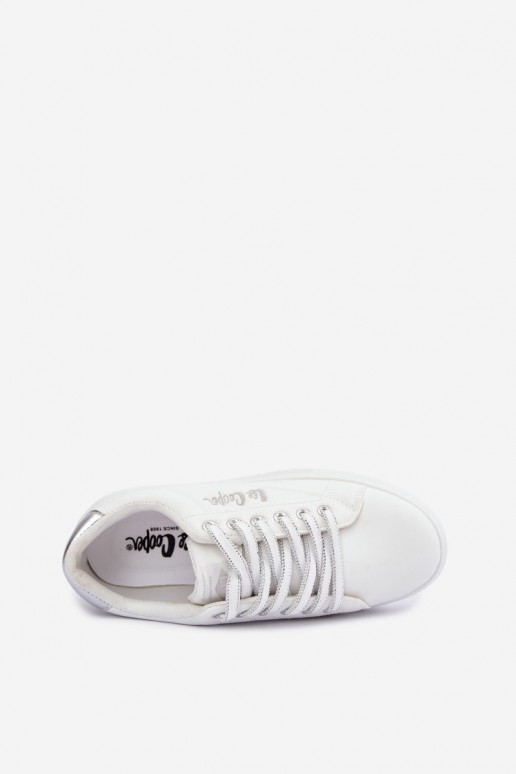 baskets à plateforme Lee Cooper LCJ-26-44-4561 couleur blanche