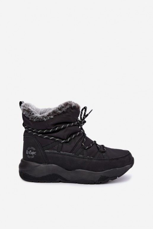 instap sneeuwlaarzen met stijlvolle details Lee Cooper LCJ-24-03-3063 in zwarte kleur
