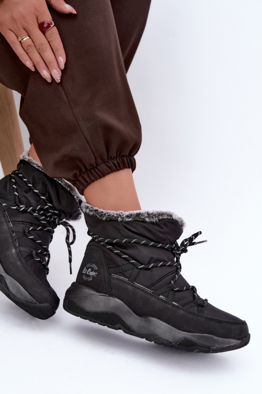 instap sneeuwlaarzen met stijlvolle details Lee Cooper LCJ-24-03-3063 in zwarte kleur