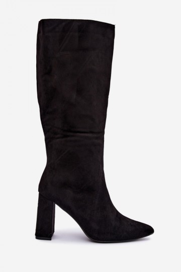 bottes hautes isolées avec talons en couleur noire Evelle 2