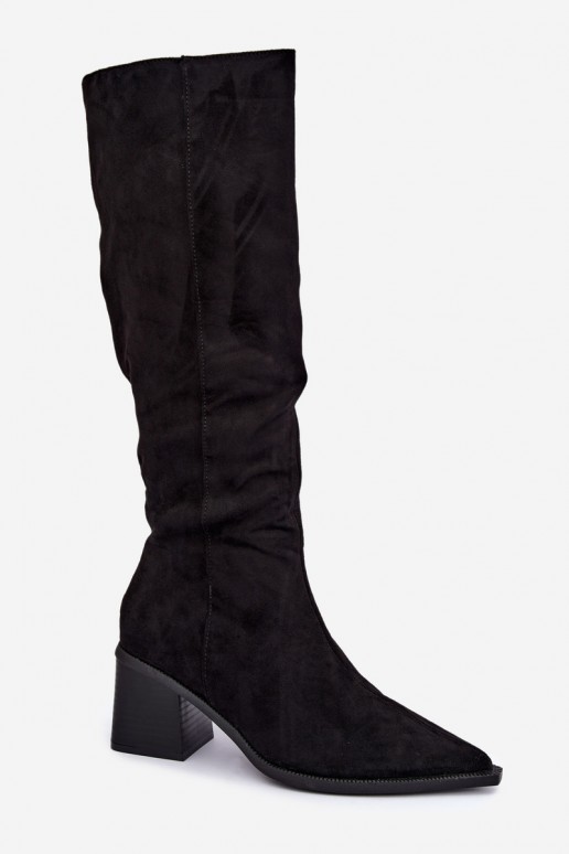 Bottes hautes chaudes en noir Isenna