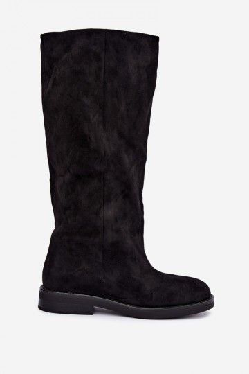 Bottes hautes avec talons larges en noir Jasmire 2