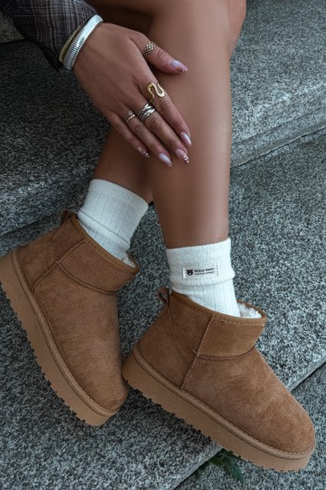 Bottes de neige pour femmes en marron Rosienne