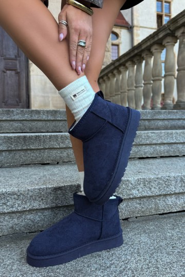 Bottes de neige pour femmes en bleu foncé Rosienne