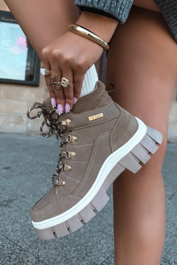 gefütterte Damenschuhe Lee Cooper LCJ-26-31-4582 in sandfarben 2