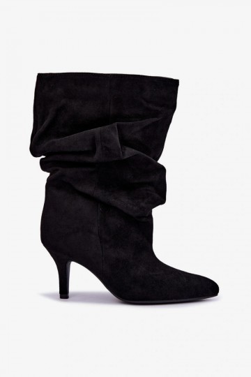 Bottines Slouchy à enfiler avec talons en noir Falisette 2