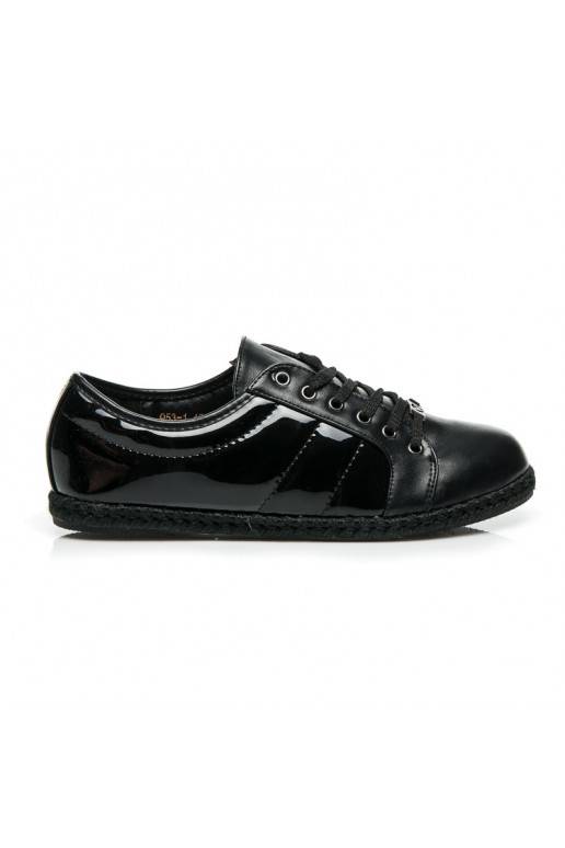 Chaussures de sport laquées avec semelle espadrille Q53-1B