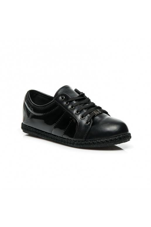 Chaussures de sport laquées avec semelle espadrille Q53-1B