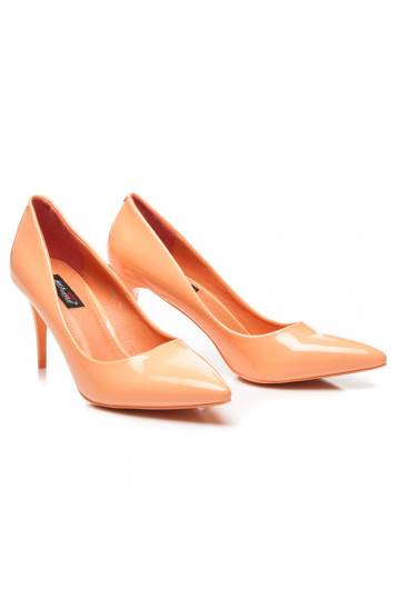 Klassische pfirsichfarbene Schuhe YES-366-1OR