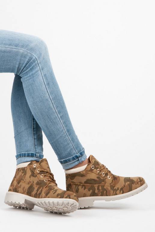 Laarzen van camouflage ecoleer "TIMBER" van IDEAL W-3056C  - 1