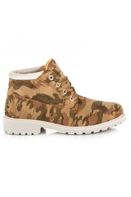 Camouflage-Öko-Lederstiefel, Modell „TIMBER“, von IDEAL W-3056C  - 2