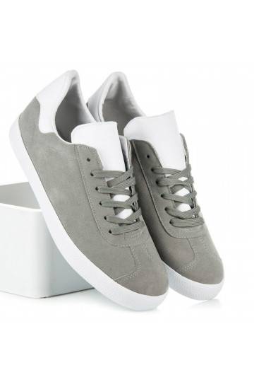 Chaussures décontractées grises et blanches pour hommes 85-158G 2