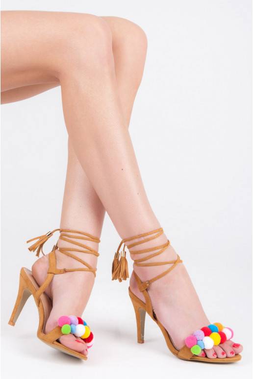 Braune Sergio Todzi-Sandalen mit farbigen Details L977C  - 3