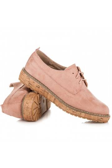 Roze halfschoenen VICES met kurken zolen 7152-20P