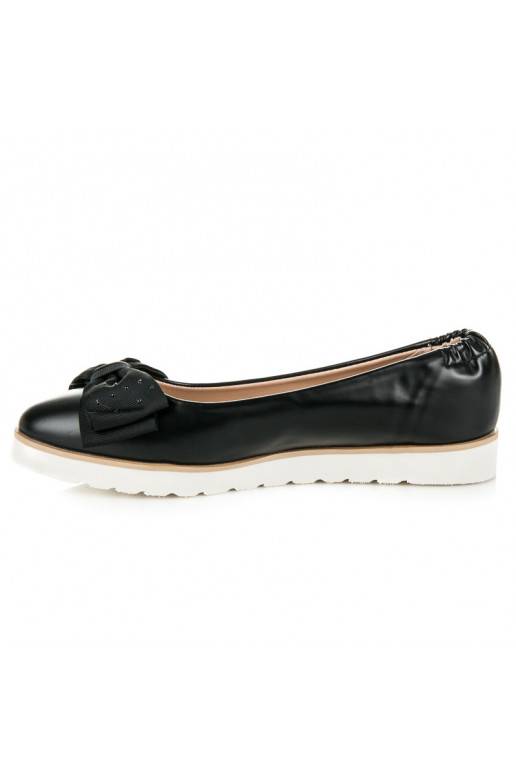 Ballerines noires VICES avec des nœuds décorés 1157-1B