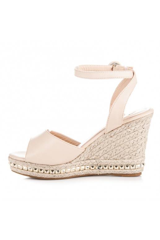 Beige platformsandalen VICES met klinknagels 2084-14BE  - 5