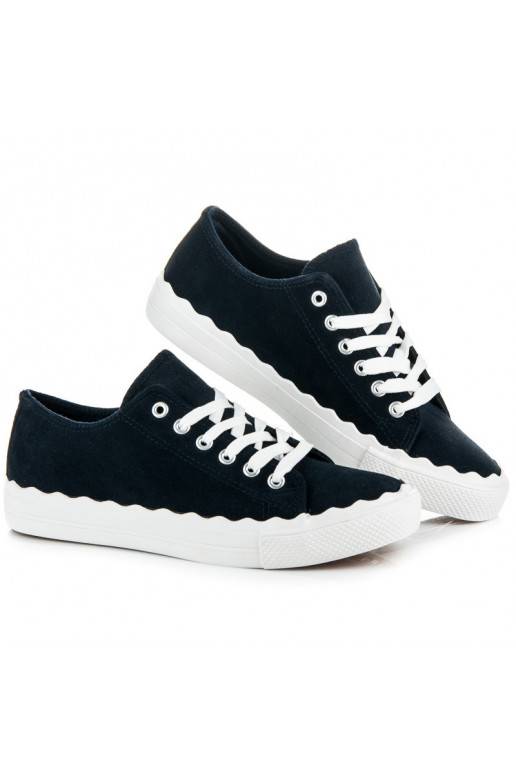 Dunkelblaue Schnür-Tennisschuhe AB-174DK.BL  - 1