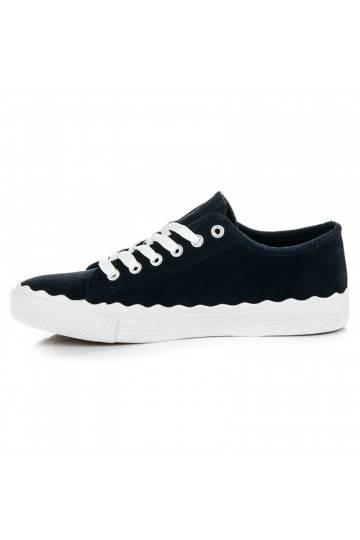 Dunkelblaue Schnür-Tennisschuhe AB-174DK.BL 2