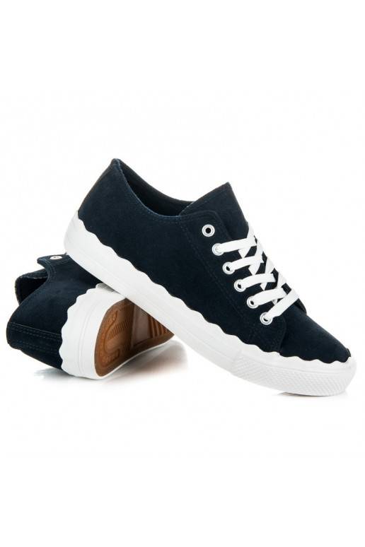 Dunkelblaue Schnür-Tennisschuhe AB-174DK.BL  - 5