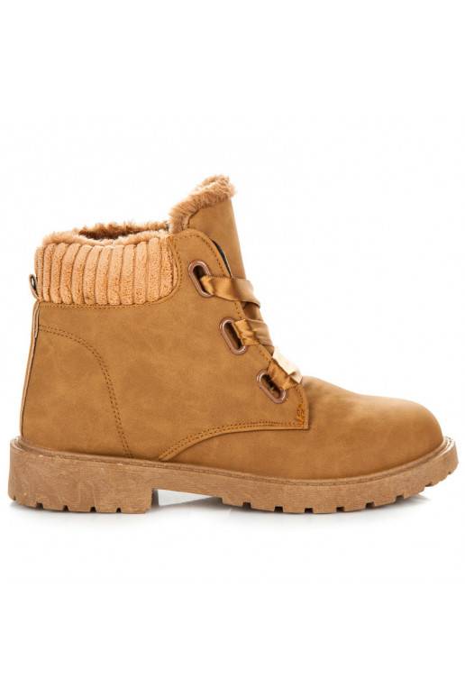 Bruine laarzen met satijnen laarzen  - 4