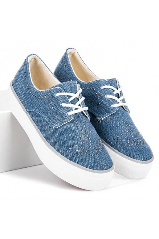 Kylie blaue klobige Stiefel mit Nieten K1832001JE  - 2