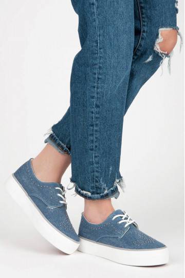 Bottines chunky bleues Kylie avec rivets K1832001JE 2