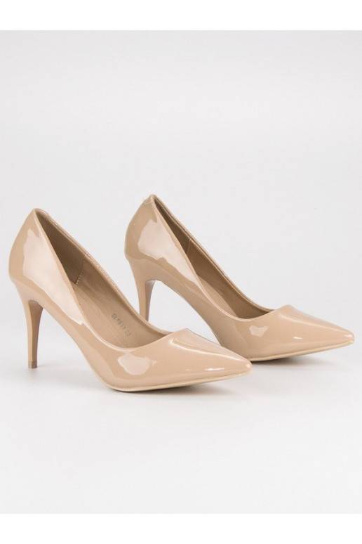 Talons hauts vernis beiges de Comer EL1611D.BE