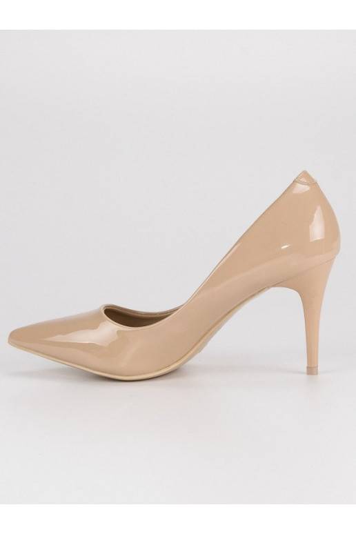 Talons hauts vernis beiges de Comer EL1611D.BE