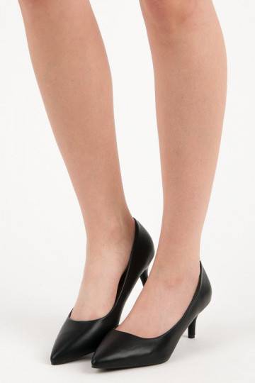 Schwarze Schuhe mit Mini-Absatz 123-3B  - 6