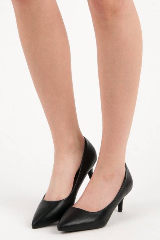 Schwarze Schuhe mit Mini-Absatz 123-3B  - 6 Schwarze Schuhe mit Mini-Absatz 123-3B  - 6