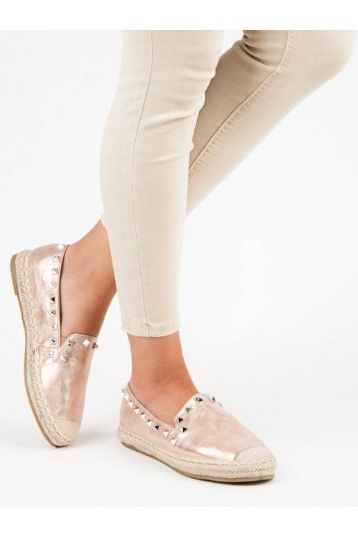 Espadrilles Forever Folie Rivet en or rose LX164CHA