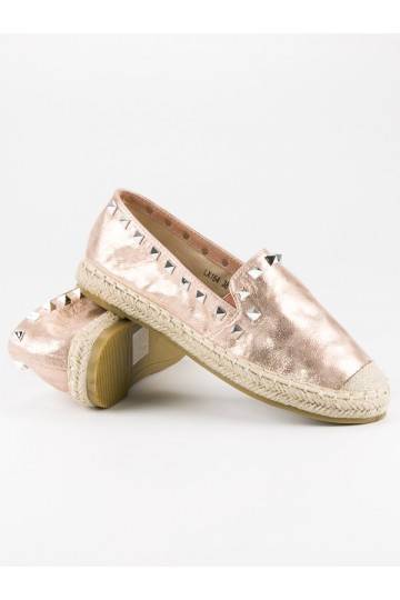 Forever Folie Rivet Espadrilles in Roségold LX164CHA  - 1 2